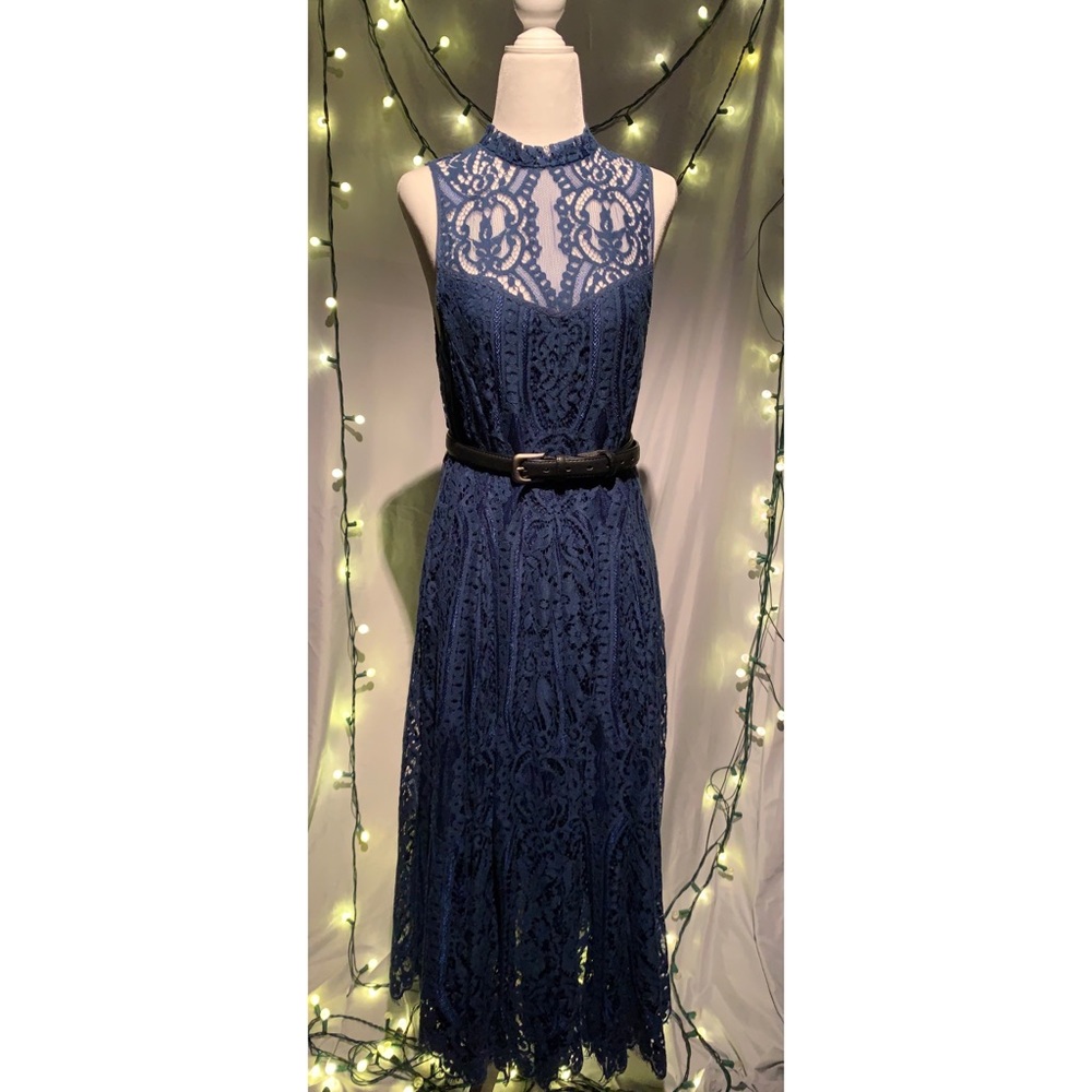 COPY - Free People navy lace dress